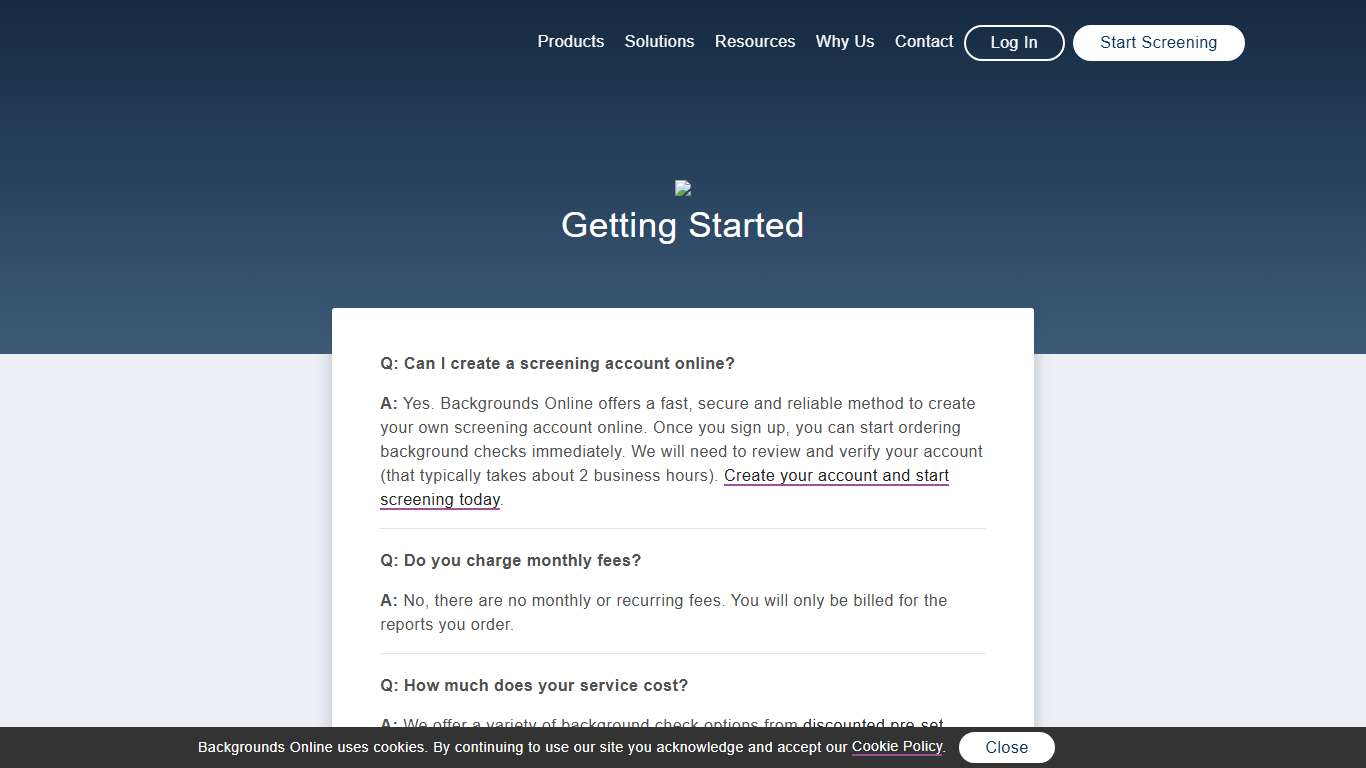 Getting Started - Backgrounds Online