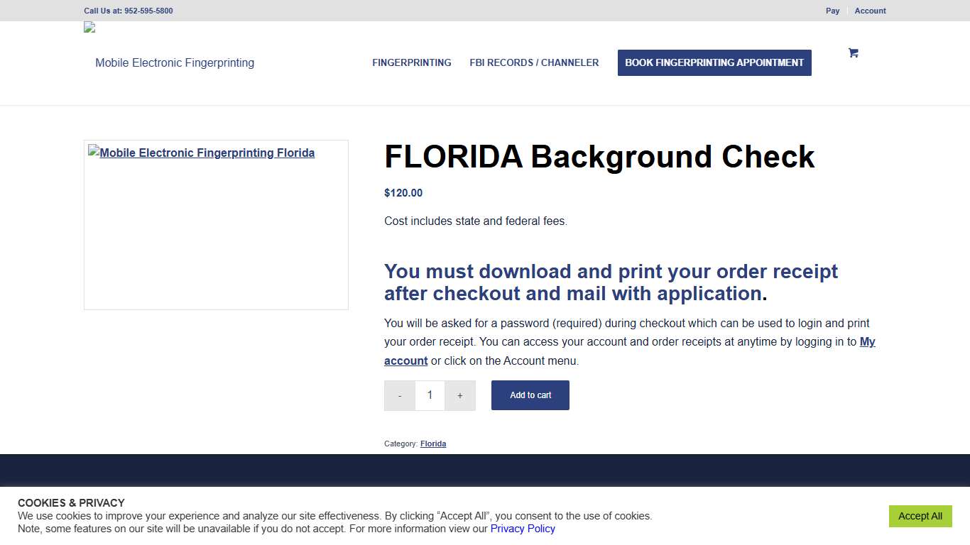 Florida Background Checking - Mobile Electronic Fingerprinting